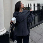 Manteaux d'hiver en peluche MUJER pour femmes, écharpe asymétrique, veste mi-saison, parka, manteau matelassé à manches longues, veste femme