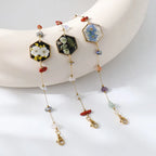 Bracelets uniques en résine époxy avec pendentif fleur bleue, élégants, à chaîne ajustable, vente en gros de jolis bracelets à breloques