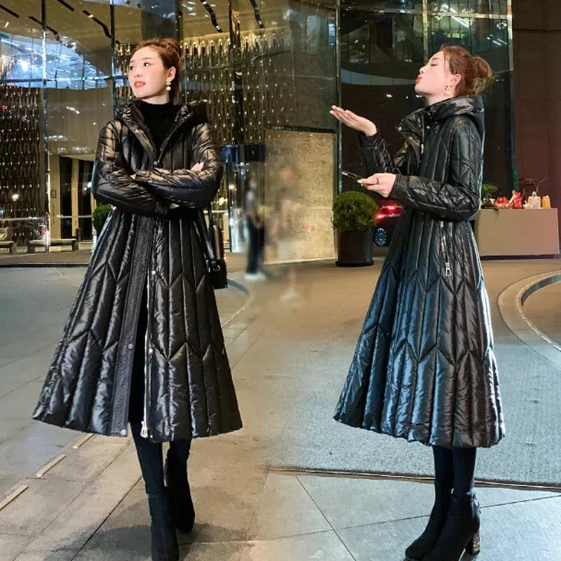 Doudounes à capuche blanches en duvet de canard, chaudes et coupe-vent, Vêtements d'extérieur