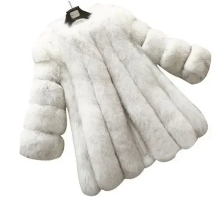 Vestes d'automne en fausse fourrure pour femmes, manteau à manches longues bouffantes, couleur unie, court et chaud, vêtements d'extérieur, Clause pour dames, Streetwear élégant