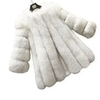 Vestes d'automne en fausse fourrure pour femmes, manteau à manches longues bouffantes, couleur unie, court et chaud, vêtements d'extérieur, Clause pour dames, Streetwear élégant