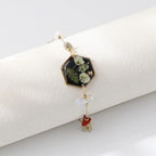 Bracelets uniques en résine époxy avec pendentif fleur bleue, élégants, à chaîne ajustable, vente en gros de jolis bracelets à breloques