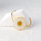 Bracelets uniques en résine époxy avec pendentif fleur bleue, élégants, à chaîne ajustable, vente en gros de jolis bracelets à breloques