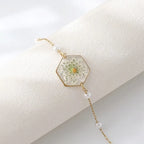 Bracelets uniques en résine époxy avec pendentif fleur bleue, élégants, à chaîne ajustable, vente en gros de jolis bracelets à breloques