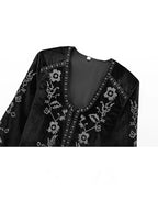 elours brodé veste manteau printemps femme décontracté manches longues mince bouton caché col rond élégant vêtements d'extérieur