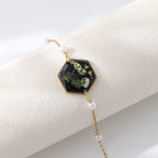 Bracelets uniques en résine époxy avec pendentif fleur bleue, élégants, à chaîne ajustable, vente en gros de jolis bracelets à breloques